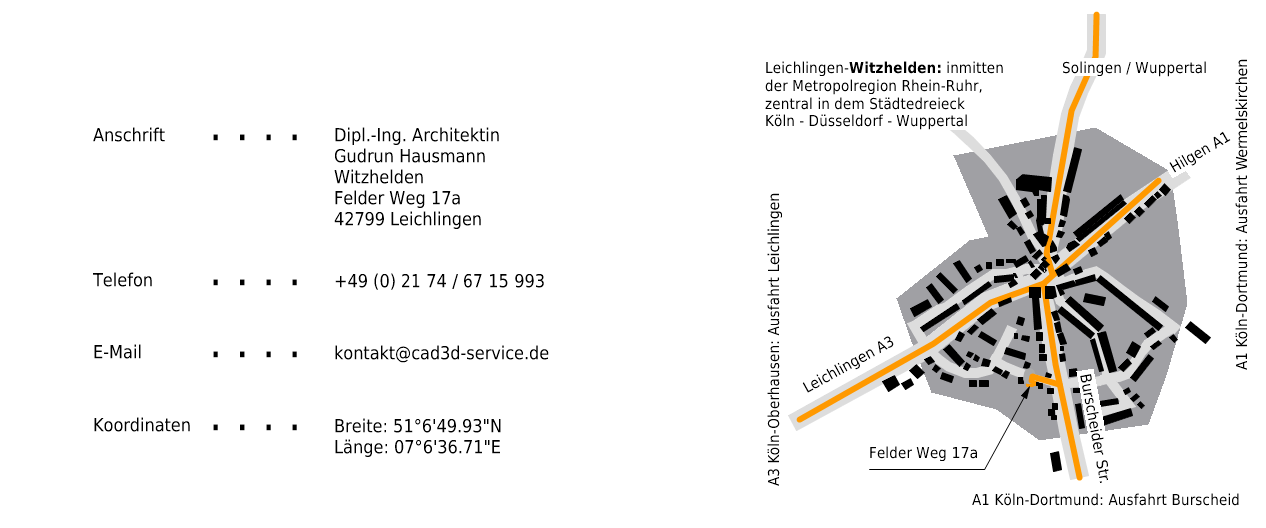Alle Daten für Ihre Kontaktaufnahme